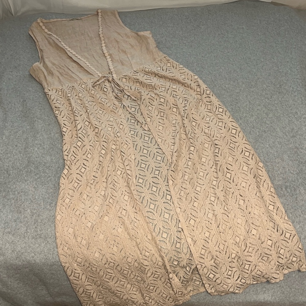 Boho Linen Kimono Duster Beach Coverup Ren Faire Cottagecore Festival Fairy
